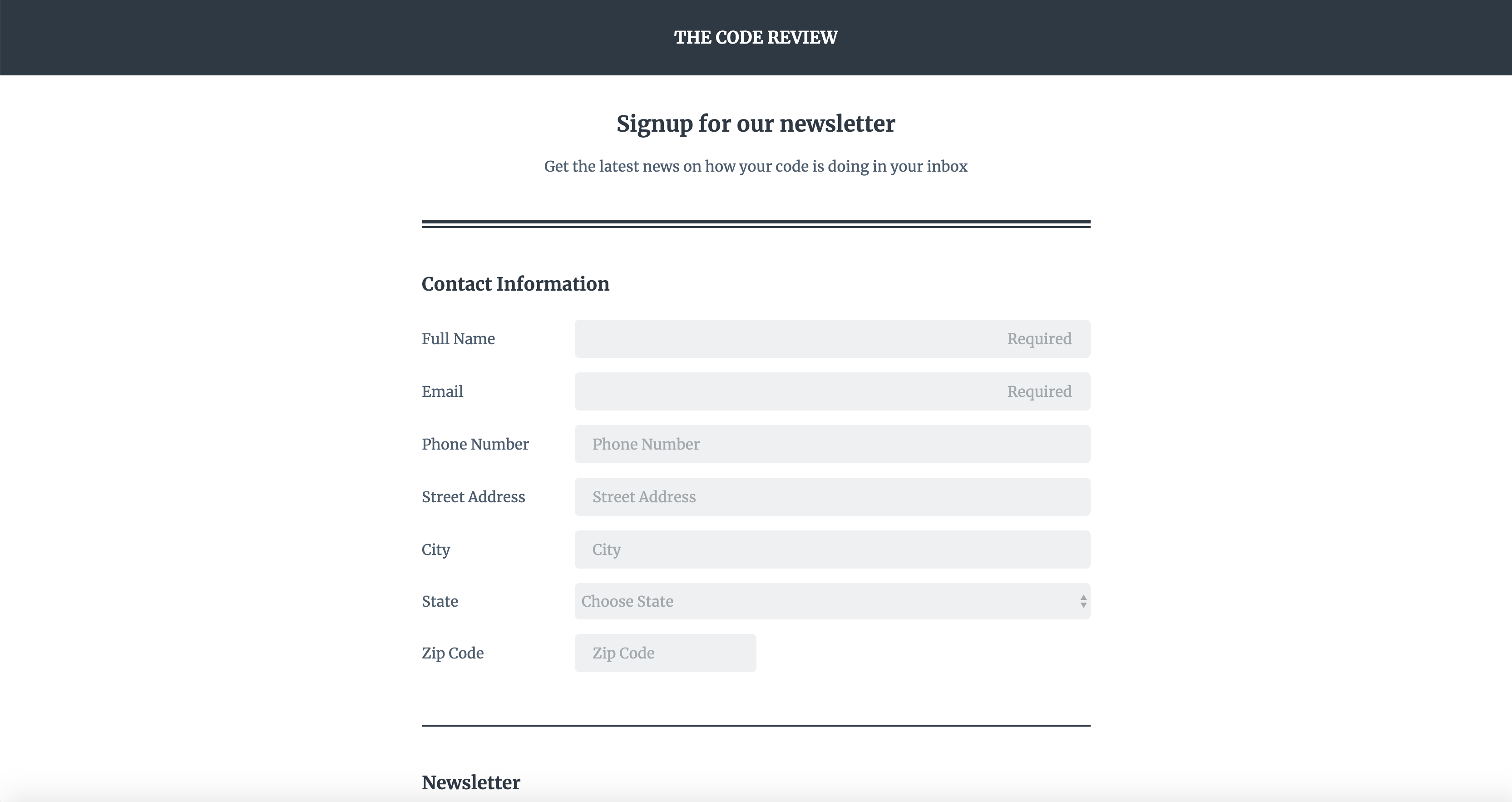 Online Registration Form Image